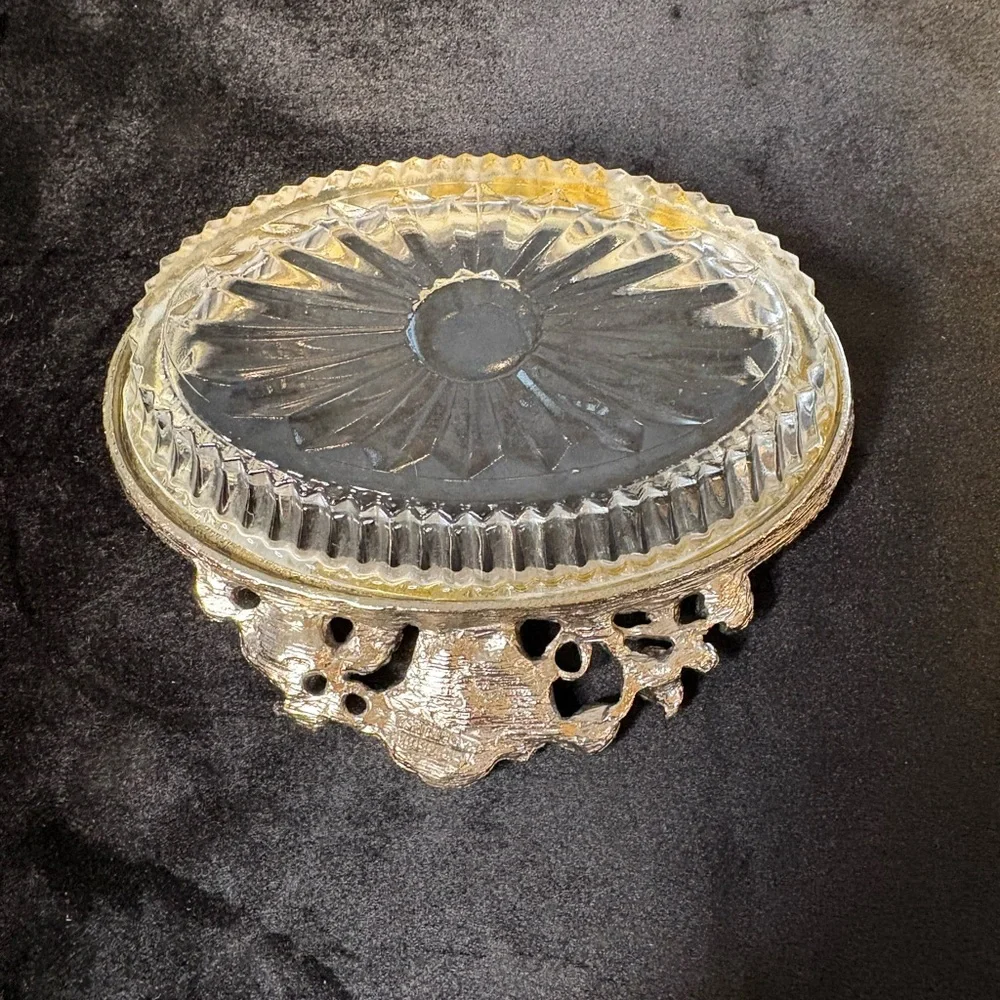Vintage - Style Silver - Plated Trinket Dish - Picture 3 of 5